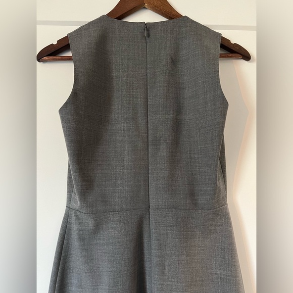 🩶Theory Miyani Split Front Dress In Sevona Stretch Wool (Size 0) - Picture 11 of 16